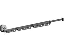 Droogrek - Wanddroogrek - Droogtoren - Droogrek hangend - Opvouwbaar kledingrek - Droogrek voor kleding - Zuignap type - Drievoudige hanger - Verwijderbaar - Geschikt voor thuis op het balkon - Buitenshuis en in de camper — afbeelding 1