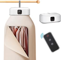 Draagbare Wasdroger – Mini Elektrische Opvouwbare Droogmachine Met Afstandsbediening En Droogtas – 360° Hetelucht Drogen Met Slimme Timing – Compacte Energiezuinige Wasdroger Voor Reizen Camper Appartement En Huis — thumbnail 2