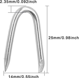Allecto plus - Verzinkte U-type stalen krampen voor bevestiging gaasdraad en hekken - 140 stuks — thumbnail 2