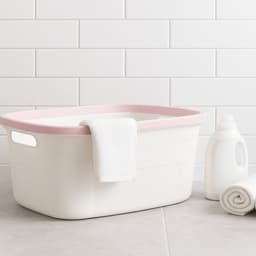 Motek® - Deluxe Wasmand - 45 l - Heupwasmand - Roze - Poeder — thumbnail 4