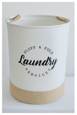 SUNMOOL Wasmand - Waszak - Laundry bag - Laundry basket - Opvouwbaar - 40x50cm - 60Liter - Beige — thumbnail 1