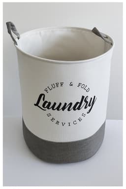 SUNMOOL Wasmand - Waszak - Laundry bag - Laundry basket - Opvouwbaar - 40x50cm - 60Liter - Grijs — thumbnail 1