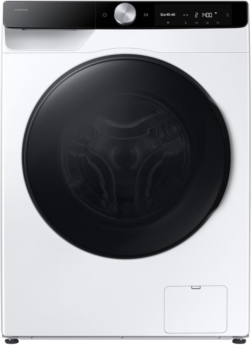 Samsung WD90DG6G94BKU4, Voorlader, Vrijstaand, Wit, Links, Zwart, Draaiknop, Touch — afbeelding 1
