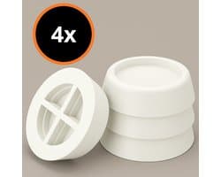 Trillingsdempers voor Wasmachine & Droger – Wit - 4 Stuks - Anti-vibratie - Geluids- & Schokdempend - Universeel Formaat