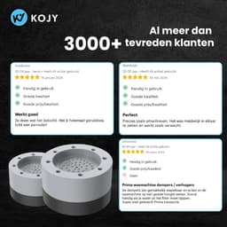 KOJY Wasmachine Trillingsdempers - Verhoger - 8 Stuks - Stapelbaar - Grijs - voor Wasmachine en Wasdroger — thumbnail 3