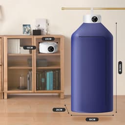 Uten Draagbare Elektrische Droger Gr889 - Ophangbaar Design - Warmtepompdroger - 600 W - Timer 0-300 Min - Mini Wasdroger - Tot 3kg Wasgoed - Hoogte 100 cm - Blauw — thumbnail 2