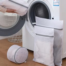 longziming -5-delige Waszakken Set met Honingraatstructuur – Sterke Wasnetten voor Fijn Wassen, Ondergoed & Kleding – Herbruikbare Wastas met Rits – Ideaal voor Reizen & Kledingorganisatie — thumbnail 3