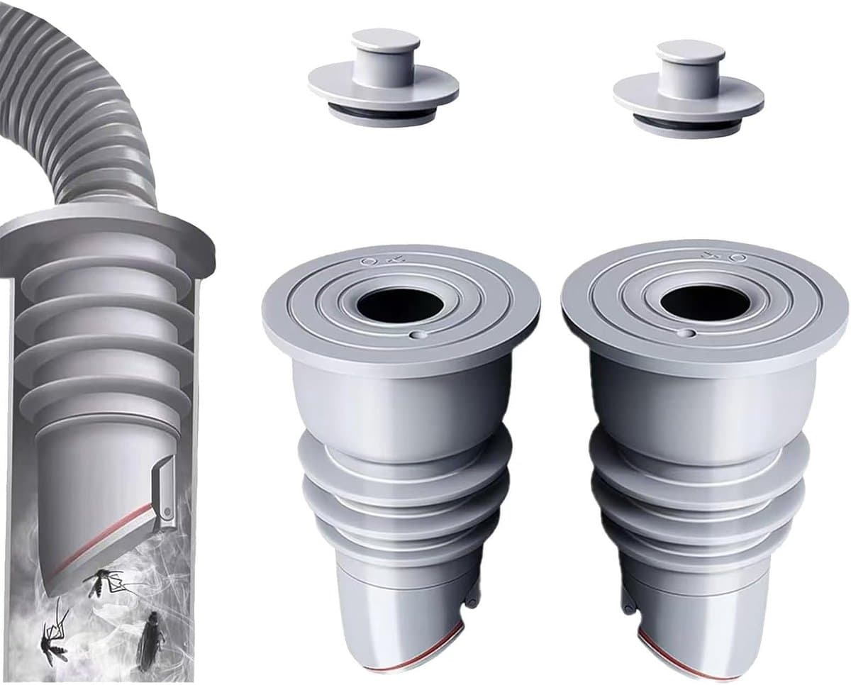 Anti-geur wasmachine stop, Universele afvoerset 35-40 mm gezalfde wasmachine slang, vloerafvoerkern, anti-geur wasmachine stop afvoerslang afdichtstop, pakking voor slang, Vloerafvoer geur Val (2 stuks) - Cyslmuk® — afbeelding 1