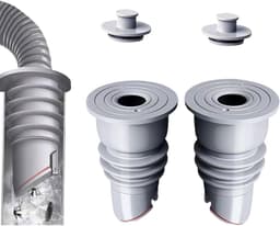 Anti-geur wasmachine stop, Universele afvoerset 35-40 mm gezalfde wasmachine slang, vloerafvoerkern, anti-geur wasmachine stop afvoerslang afdichtstop, pakking voor slang, Vloerafvoer geur Val (2 stuks) - Cyslmuk® — thumbnail 1