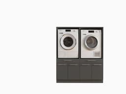 Duo Wasmachine kast - Wasmachine verhoger - Duo wasmachine meubel - Wasmachine en droger ombouw meubel - Antraciet - Hoogte 167 cm - Wasmachine ombouwkast — thumbnail 5