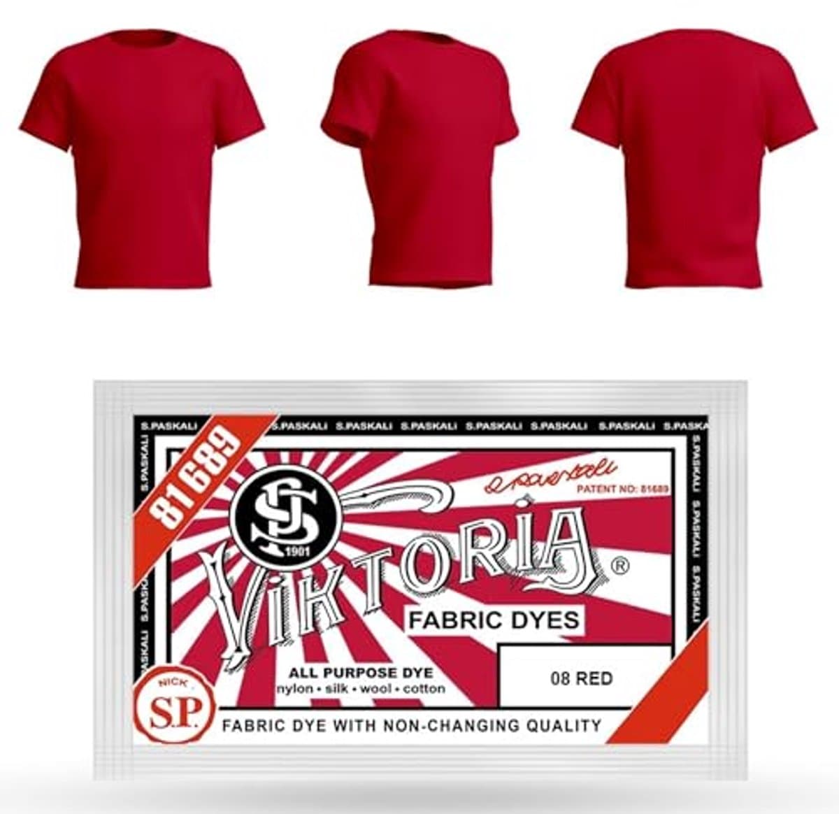 Textielverf voor Kleding - Wasmachinebestendig, 59 Kleuren, 10g Voor 200g Stof — afbeelding 1