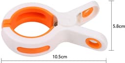 Wasknijpers - 9 Stuks - Grote Knijpers - PP - Strandlaken Knijpers - Badlaken Clips - Heavy Duty Handdoekklemmen - Handdoekklemmen Voor Strandligstoelen - Winddicht - Clips voor Strandlaken, Beddengoed En Dikke Kleding - 10.5*5.8cm - Wit/Roze/Groen — thumbnail 2