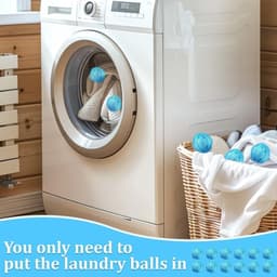 SnelShoppen - Tierhaarentferner Wasmachine, Lint Ball voor Wasmachine, 12 Stuks 3.5 cm Blauw, Hoge Efficiëntie Tegen Dierlijke Haren en Pluis, Vermind — thumbnail 4