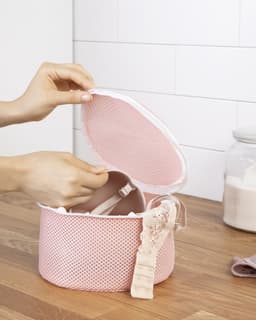 BH Waszakje met Rits -2 Stuks - Waszakken voor Wasgoed - Lingerie Waszakje - Wasnet - Waszak - Wasbol - laundry bag - Roze — thumbnail 4