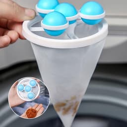2-stuks Wasmachine pluizenfilter - Wasmachine filterzak - Wasmachine haarverzamelaar - Huisdierhaarverzamelaar - Drijvend ontwerp - Herbruikbaar - Vangt kledingresten op - Geschikt voor het reinigen van wasmachineresten - Roze — thumbnail 4