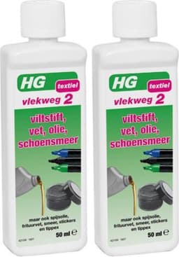 HG vlekweg 2 | vlekken verwijderaar voor o.a. viltstift, vet, olie, Smeer, frituurvet, Schoensmeer - 2 Stuks ! — thumbnail 1