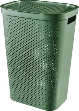 Curver Infinity Recycled Dots Wasmand met deksel - 60L - Groen — thumbnail 1