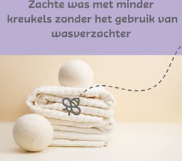 CleanBee® Drogerballen XXL 3 stuks in handig katoenen bewaarzakje - Wasverzachter - Duurzaam - Droogballen - Wasbol - Dryer balls - Ecologisch - 100% wol — thumbnail 5