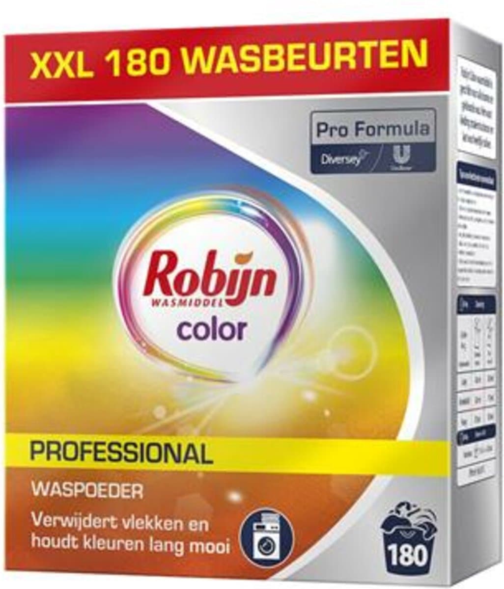 Robijn Professional Wasmiddel Poeder Gekleurde Was 180 Wasbeurten Pro Formula - 8 kg — afbeelding 1