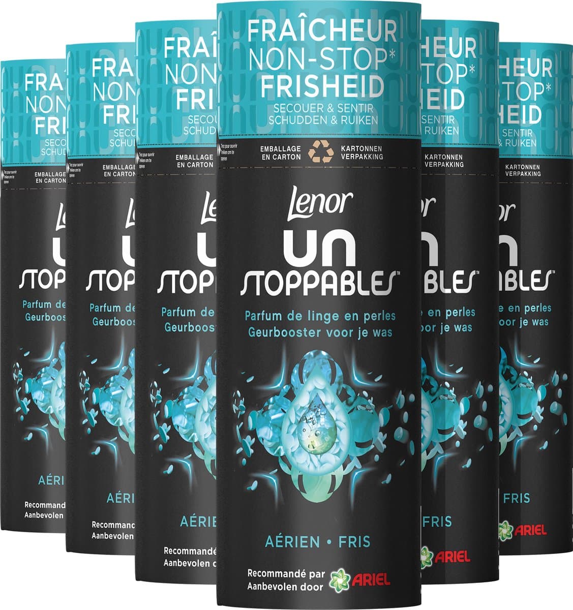 Lenor Unstoppables Fresh Geurparels - Geurbooster Voor Je Was - Voordeelverpakking 6 x 165g — afbeelding 1