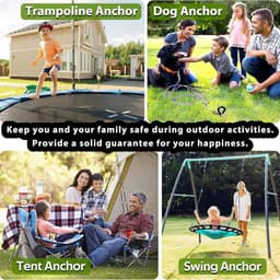 Grondanker trampoline 4 stuks - bevestiging draaihulp adapter - trampoline-anker partytent - schommel paviljoen - tuinhuis tent - luifels dekzeilen — thumbnail 4