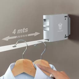 Retractable Drying Rack Raclox - Compact and Functional - 4 Ropes of 3.2 m Each - Load Capacity of 12 kg - Easy Installation - Small Spaces. — thumbnail 2
