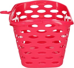 Plasticforte Wasknijpers ophang mandje aan haak - 26 x 15 x 21 cm - fuchsia roze - kunststof — thumbnail 2
