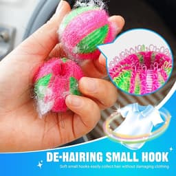 Wasmachine, 8 stuks haarvanger voor wasmachine, verwijdert dierenharen, herbruikbaar, wasbal, anti-haarbal, wasmachine voor kleding en beddengoed — thumbnail 2