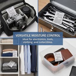 60 zakjes van 1 g witte silicagel, droogmiddel, herbruikbare vochtabsorberende zakken, geschikt voor kasten, schoenen, sokken en elektronische artikelen. — thumbnail 4