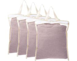 Kleine Wasnetjes voor Delicate Kleding - 4 Stuks, Duurzaam en Geschikt voor Ondergoed, Sokken en Babykleding - Ideaal voor de Wasmachine, 30x25cm en 82x70cm