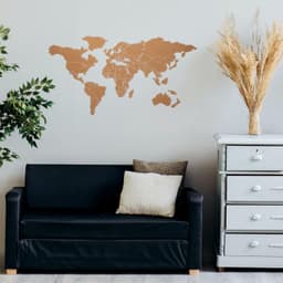 1set Plakbare Kurken Wereldkaart Wanddecoratie Creatieve Wandkunst Voor Thuis School Kantoor Duurzaam Herbruikbaar Voor Fotoprops Interieurstyling — thumbnail 3