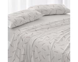 Blanco Beddengoedset, bed 180 cm (+ beschikbare maten), design 046, steenkleur (180 x 190/200 cm)