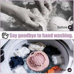 2 stuks - bh waszak - waszakken - siliconen waszak voor beha - lingerie waszak - tpr materiaal - anti-vervorming, inclusief wasbal - 21,6*20,9*6,5 cm - voor wasmachine - roze en paars — thumbnail 3