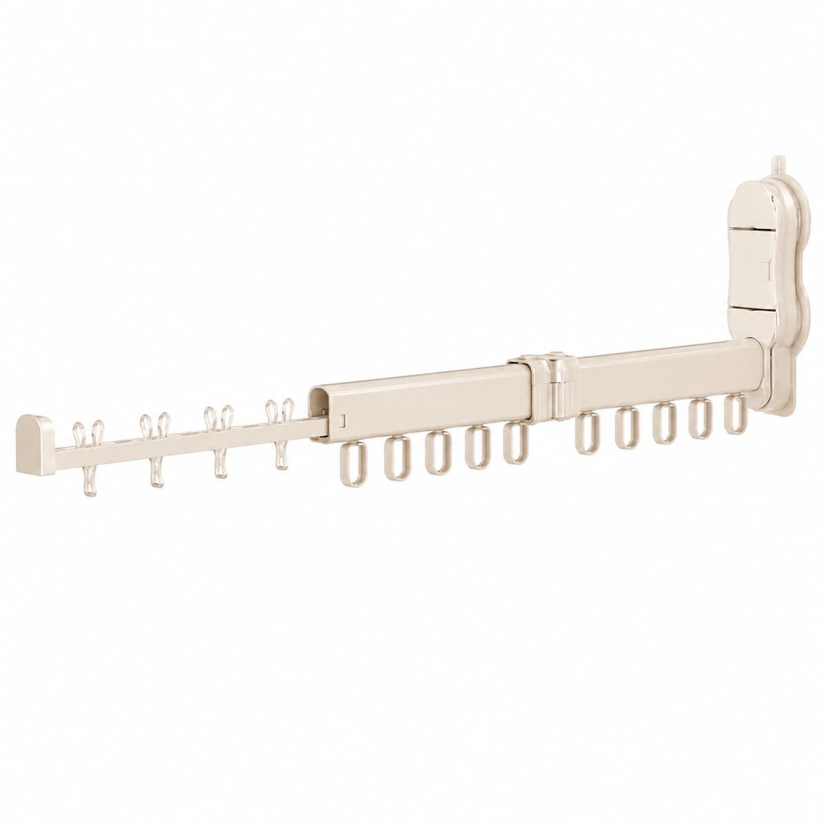 Bobypet - Droogrek - Muur Droogrek met Zuignap- Inklapbaar Wanddroogrek 90° - Boorvrij Aluminium Droogrekje - Voor Badkamer, Balkon en Waskamer - Melkwit — afbeelding 1