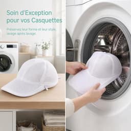 Set van 1 pettenwasmachine met netzak en PP-frame, beschermt petten in de wasmachine. Netzak + PP-frame tegen vervorming. Gemakkelijk schoon te maken en op te bergen. — thumbnail 5