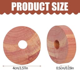 Natuurlijke Cedar Ringen - 24 Stuks voor Effectieve Mottenbestrijding in Kasten, Lades en Garderobes — thumbnail 5