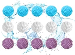 SnelShoppen - Droogballen voor Wasdroger, 15 Stuks Wasballen voor Wasmachine, Fluffy Wasballen voor Tumble Dryer, Herbruikbare TPR Droogballen in 3 Kl — thumbnail 1