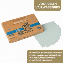 Milieuvriendelijke Wasstrips - Ocean Breeze 400 Wasbeurten Incl. Wasverzachter – Wasmiddel Wasdoekjes – Wasmiddeldoekjes - Vegan — thumbnail 2