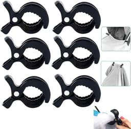6 stuks - Kinderwagenclips - Universele kinderwagenclips - Dekenclips - Gespen voor kinderwagenclips - Winddichte clips - Winddichte kinderwagenclips - Zwart - 73*51*25 mm - Houdt dekens, speelgoed, handdoeken en andere spullen veilig vast — thumbnail 1
