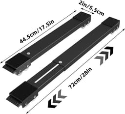 Dailygoods - Wasmachine-onderstel met wieltjes - Verstelbaar en antislip voor stabiliteit — thumbnail 4
