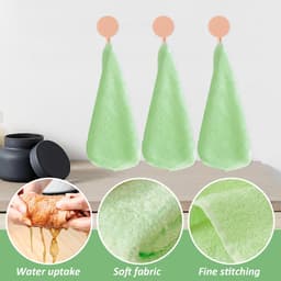 Dailygoods - 6 Stuks Kinderhanddoeken en Clips, Multifunctionele Reinigingsdoeken — thumbnail 2