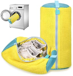 Dailygoods - Herbruikbare Schoenwastas met Rits, Compleet Schoonmaak voor Wasmachine (2 Stuks, Geel) — thumbnail 1