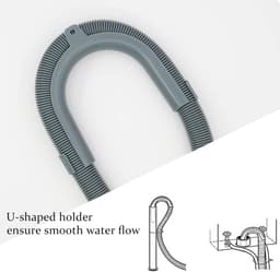 1,5 meter universele afvoerslang, afvoerslang geschikt voor wasmachine, waterafvoerslang, universele afvoer geschikt voor wasmachine en vaatwasser (1,5M-NIEUW) — thumbnail 2