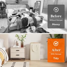 heupwasmand - Slimme Wasmand - Wit - Ruimtebesparend Ontwerp - Duurzaam Materiaal - Voor Kleine Ruimtes — thumbnail 2