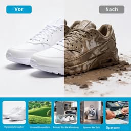 2 stuks schoenwaszakken voor de wasmachine, schoendroger, waszak, herbruikbaar, schoenwaszak voor wasmachine en droger, waszak, schoenen met 360° reinigingswol — thumbnail 4