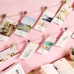 Houten Knijpers - Decoratieve Clips - Foto's Ophangen - Hartvorm Design - 50 Stuks - Kleurrijk — thumbnail 4