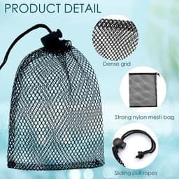Mesh Trekkoordtassen - Zwarte Nylon - Lichtgewicht en Duurzaam - Ideaal voor Organisatie - Voor Thuis en Reizen — thumbnail 4