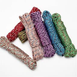 Draagbare Waslijn - Nylon Lijn - Buiten Reizen - Eenvoudig Installeren - 2 Stuks 900cm - Willekeurig — thumbnail 3
