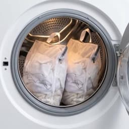 Herbruikbare waszakken van net, 60 x 50 cm en 50 x 40 cm, voor delicate was, met ritssluiting en duurzame bescherming voor kleding, ondergoed en panty's — thumbnail 3