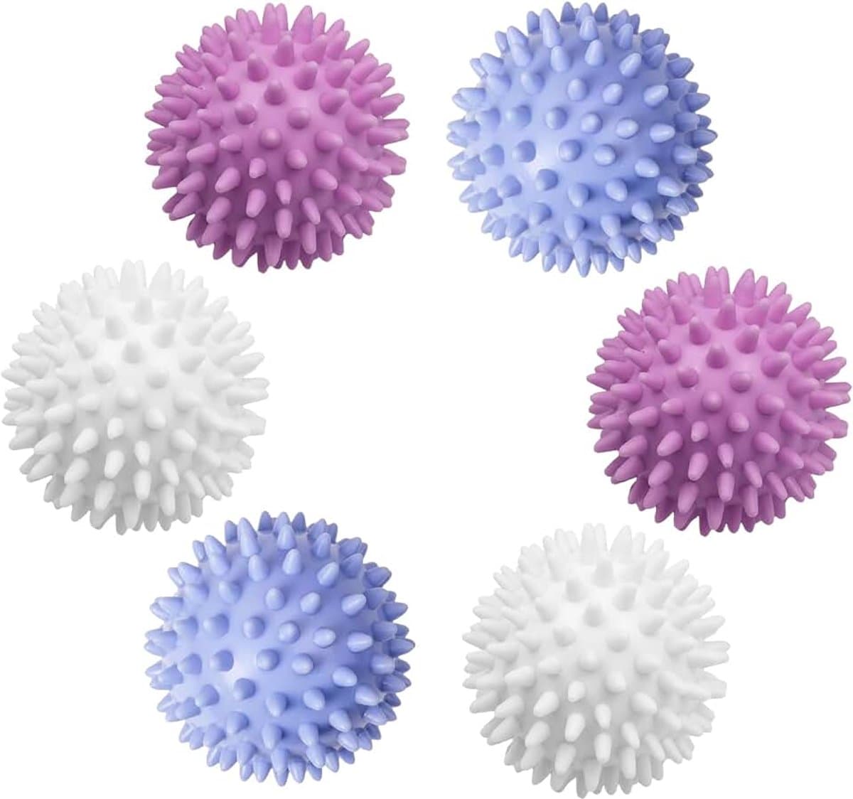 6 stuks grote wasballen, reinigingsballen, herbruikbare droogballen voor wasdroger, gekleurde wasballen voor donsjacks, kleding, effectieve drogerballen — afbeelding 1